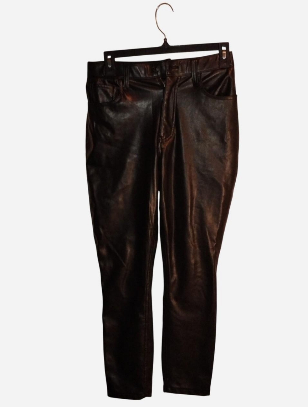 Abercrombie Curve Love Vegan Leather Skinny High Rise Pants Black 27 / 4S